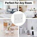 Dencon Electritcal Single Gang Light Switch | 1 Gang 2 Way | White Plastic 10A