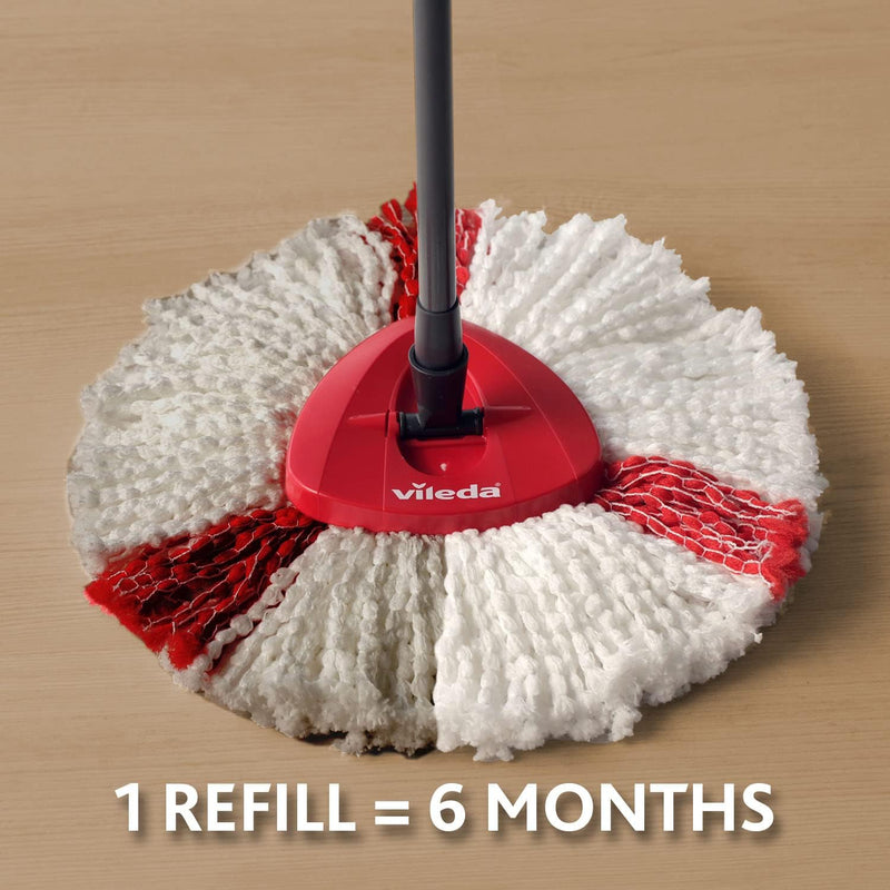 Vileda Turbo Microfibre Mop and Bucket Set with Extra 2-in-1 Refill