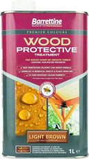 Barrettine Wood Protective Treatment | Fade Resistant | 2 Litre | Light Brown