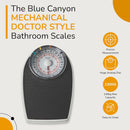 Blue Canyon Doctor Style Bathroom Scales 130Kg Max Capacity Black