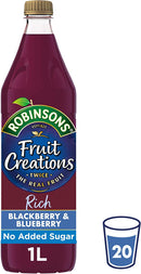 Robinsons Fruit Creations Blackberry & Blueberry Squash No Added Sugar ,1 Litre