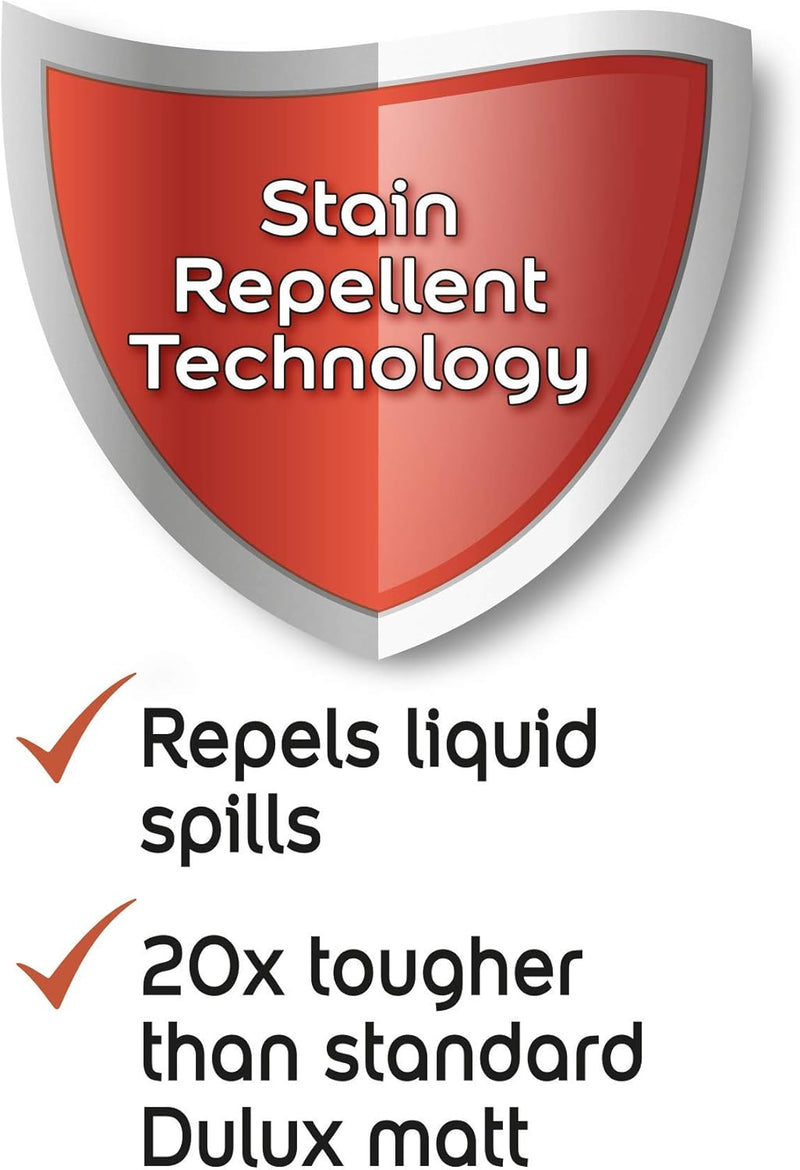 Dulux Easycare Pure Brilliant White Matt Wall & Ceiling Emulsion Paint, 5L.