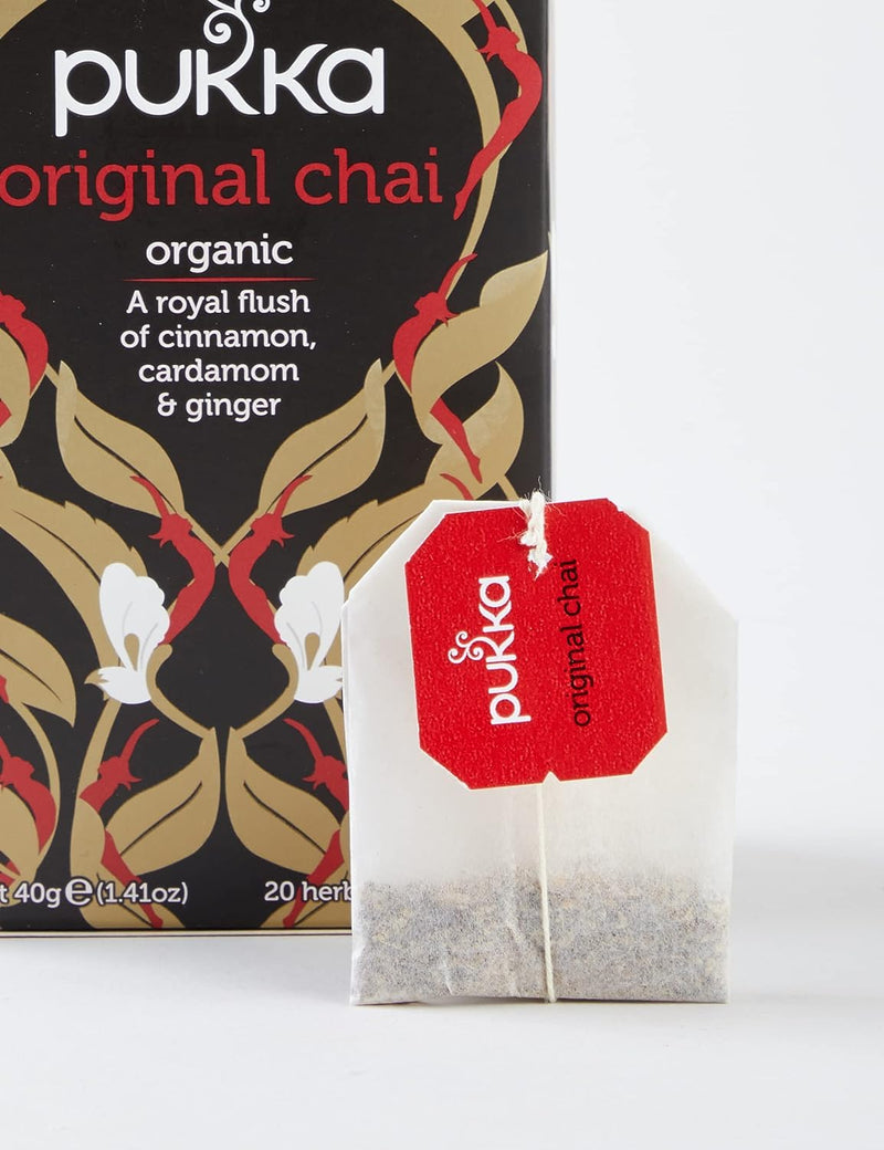 Pukka Tea Original Chai Individually Wrapped Enveloped Tea 20's