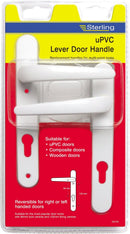 Sterling UPVC Lever Door Handles | 92mm | 2 Key Hole | White | DH1W