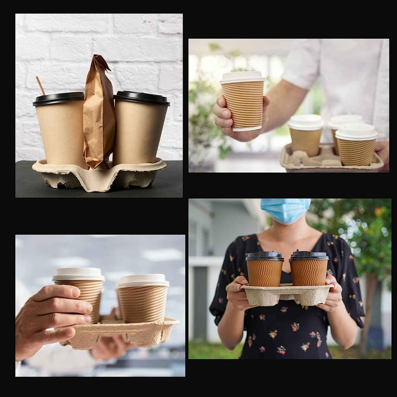 Belgravia  Moulded Pulp 4 Cup Carrier x 180s {Biodegradable & Recyclable}