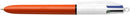 Bic 4 Colours Ballpoint Pen Orange Barrel Fine (Pack of 12) 982867