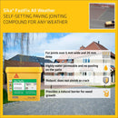 Sika FastFix All Weather Self-Setting Paving Jointing Compound | Ready to Use 15kg | CHARCOAL