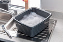 Addis Eco Made From 100% Plastic Xl Rectangular Washing Up Bowl, 12L, Recycled Light Grey