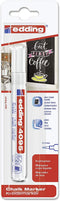Edding 4090 Chalk Markers Chisel Tip White 4-4090-1-1049