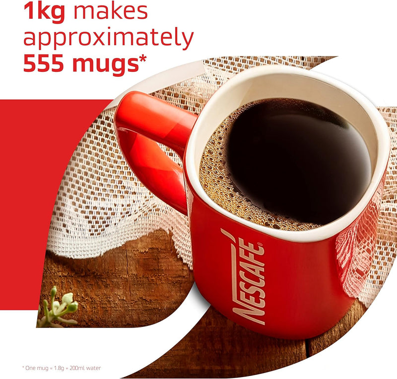 Nescafe Original Coffee Granules Tin 1kg {Large 555 Cups}