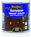 Rustins Quick Dry Outdoor Wood Stain Satin Walnut 250Ml