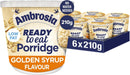 Ambrosia Low Fat Porridge Pots, Ready-to-Eat Golden Syrup | 6 x 210g