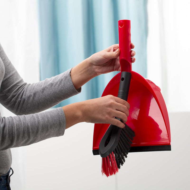 Vileda Dust Pan & Brush Set - 2in1 Brush and Pan Set