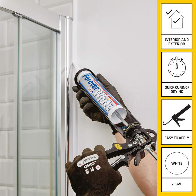 Everbuild Forever Clear Anti-Mould Silicone Sealant Clear – 295Ml