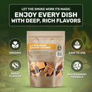 Green Olive Firewood Company - Orange, Lemon, Lime - Wood Chunks Blend for Smoking, 5L