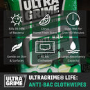 UltraGrime Antibacterial Wipes 40 Thick Large Wipe Pack
