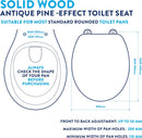 Croydex Antique Pine Effect Toilet Seat - Solid Wood Toilet Seat