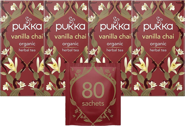 Pukka Tea Vanilla Chai Individually Wrapped Enveloped Tea 20's