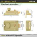 Sterling Standard Nightlatch | Left & righthanded Doors | Champagne | Full Pack | 2 keys | NLS10
