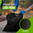 20-Pack Ultimate Embossed Black Drawstring Bin Liner Bin Bag Refuse Sacks Heavy Duty - 80L Capacity