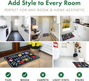 Floral HOME Navy 50 x 75cm | Made from Recycled Materials | Anti-slip Door Mat