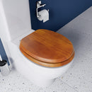 Croydex Antique Pine Effect Toilet Seat - Solid Wood Toilet Seat