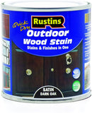 Rustins Quick Dry Outdoor Wood Stain Dark Oak 250Ml