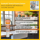 Everbuild General Purpose Silicone Sealant | Waterproof | White | 80ml