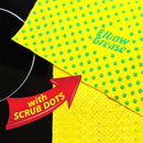 Elbow Grease Power Cloths With Scrub Dots Reusable Washable Extra Large Pack Of 3, Yellow