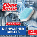 Elbow Grease Dishwasher Tablets | 5 in 1 | Lemon | 1 x 46 Tablets
