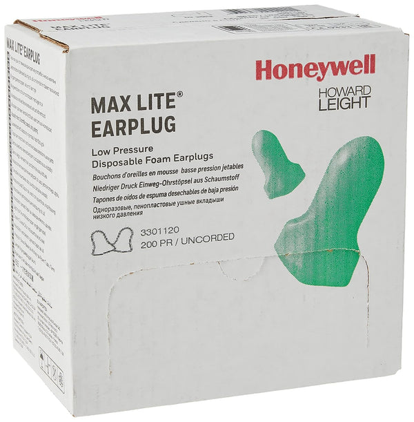 Howard Leight Max Lite Ear Plugs - Box of 200 Pairs {HL3301120}