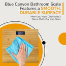 Blue Canyon Bamboo Digital Display Bathroom Scales 180Kg Max Capacity