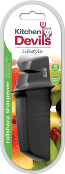 Kitchen Devils Lifestyle Rollsharp Sharpener | A Fiskers Product | Black.