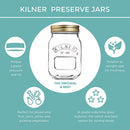 Kilner Wide Mouth Screw Top Lid Preserving Glass Jar 0.35 Litre Transparent (0025.898)