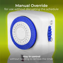 Masterplug Tms24-Mp Energy Saving Daily Mechanical Segment Timer Plug, White