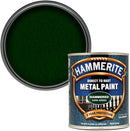 Hammerite Direct To Rust Metal Paint - Hammered Dark Green Finish 750Ml
