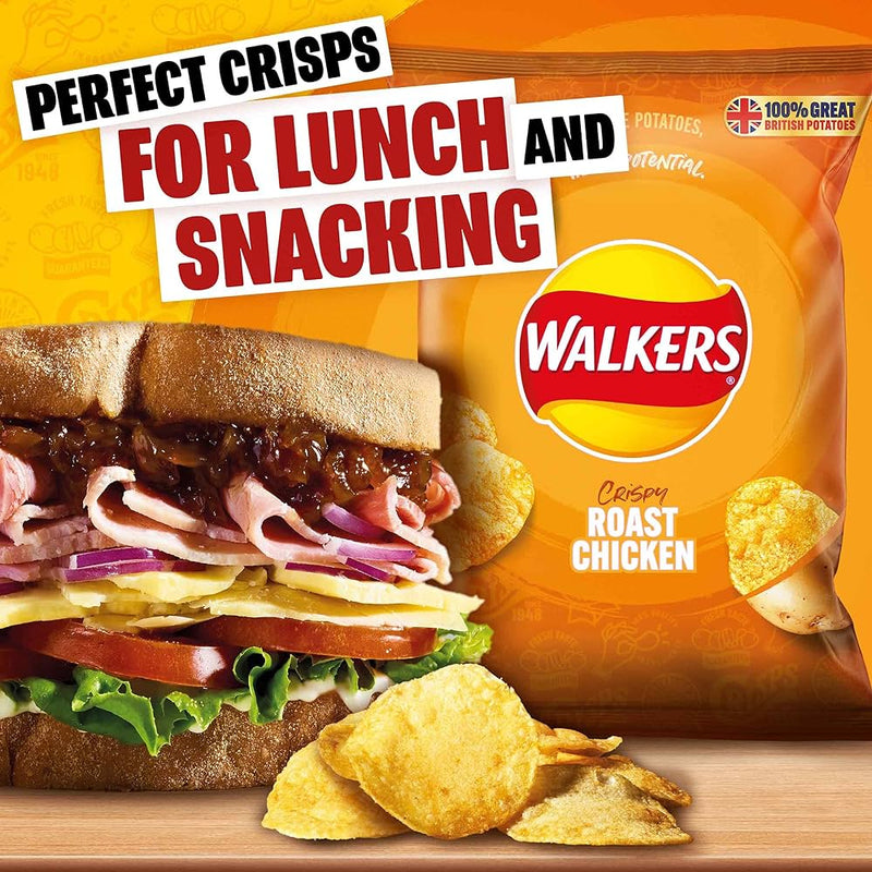 Walkers Roast Chicken Crisps Pack 32's