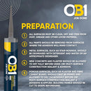 Ob1 Grey Multi-Surface Construction Sealant & Adhesive 290Ml