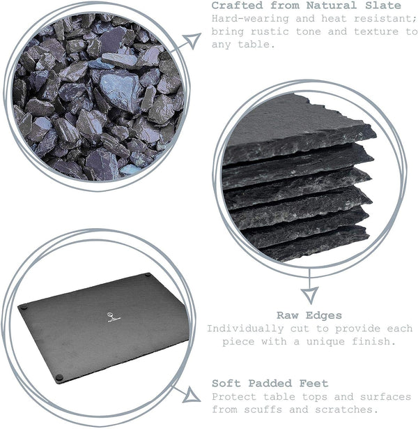 Fixtures Slate Platter/Plate 30 x 15cm