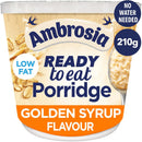 Ambrosia Low Fat Porridge Pots, Ready-to-Eat Golden Syrup | 6 x 210g