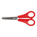 5 Star School Scissors Stainless Steel Blades 130mm Red 902479