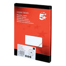 5 Star Multipurpose Labels Laser Copier Inkjet 105x58mm White (Pack of 1000) 905009