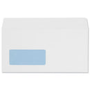 5 Star DL Window Wallet Envelope Peel and Seal 100gsm 220x110mm White (Pack of 500) 906608