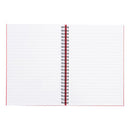 5 Star Wirebound Notebook Ruled 70gsm 160 Page A5 Red (Pack of 5) 912939