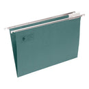 5 Star Suspension File with Tabs and Inserts Manilla 15mm V-base 180gsm A4 Green (Pack of 50) 913241