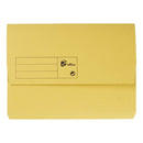 5 Star Recycled Half Flap Document Wallet A4 285gsm Capacity 32mm Yellow (Pack of 50) 913918