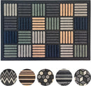 Scrape Sorb Premium Doormat | Parquet Multi | 45 x 60cm | Durable Nylon Pile