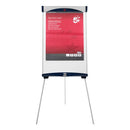 5 Star Drywipe Magnetic Easel with Pen Tray and Extension Arms A1/Euro Grey 915048