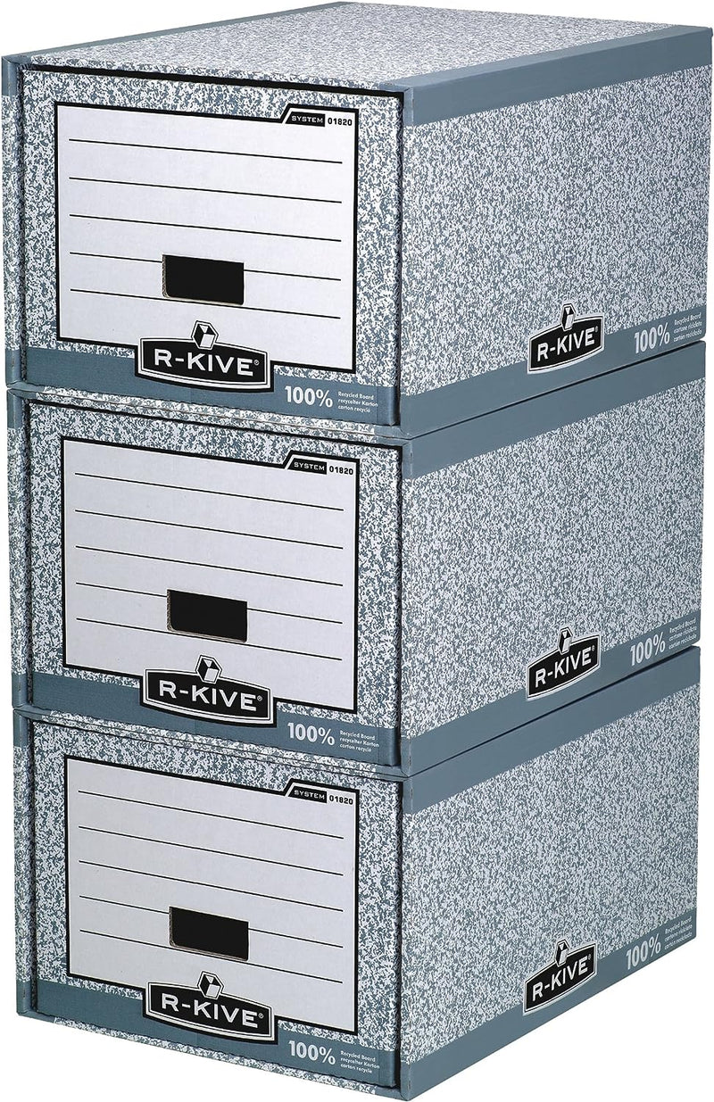 Fellowes Bankers Box System Storage Drawer Grey/White (Pack of 5) 01820