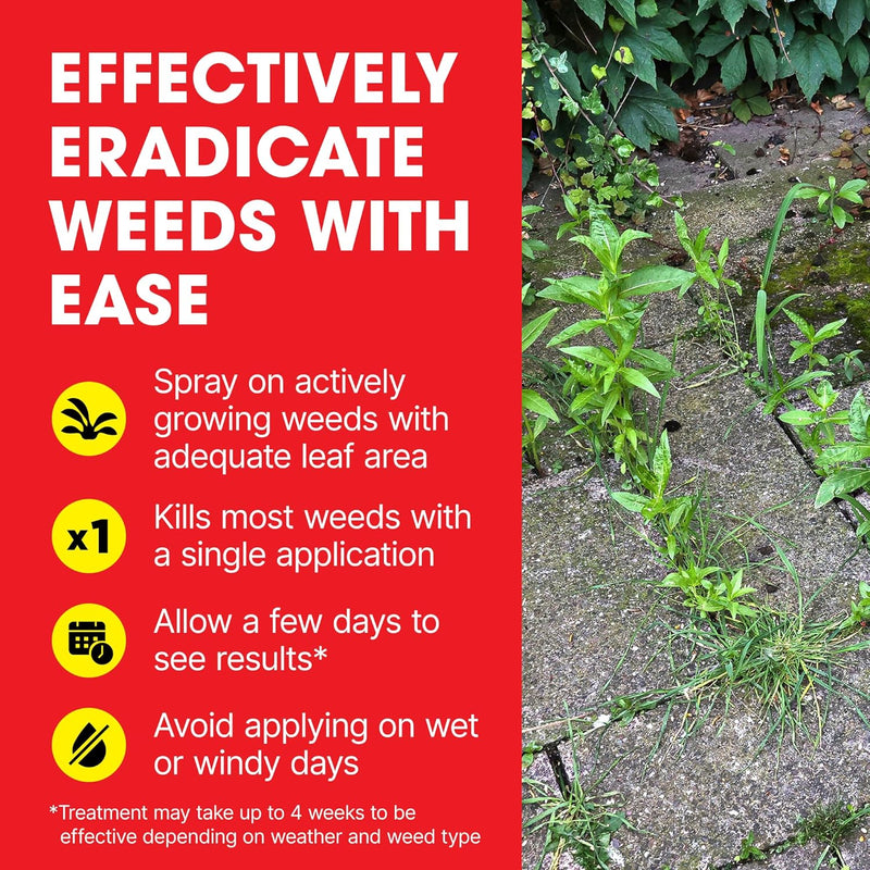 Doff Advanced Concentrated Weedkiller | Kills Deep Rooted Weeds | 1 Litre